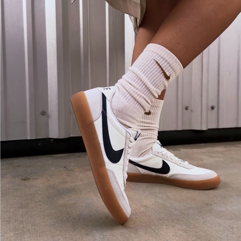 Nike Killshot Women’s Sneakers in Cream with Black, Gum Sole